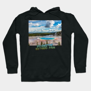 Wyoming State Outline (Yellowstone National Park) Hoodie